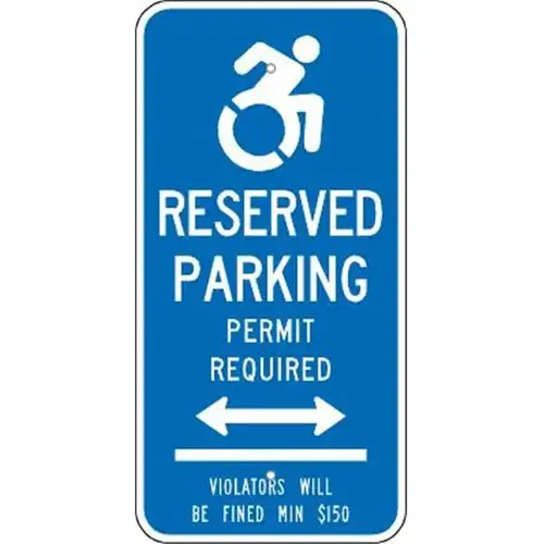 Connecticut Permit Required/Arrow Disabled Parking Sign Reflective, 12 X 24" Connecticut Permit Required/Arrow Disabled Parking Sign Reflective, 12 X 24"