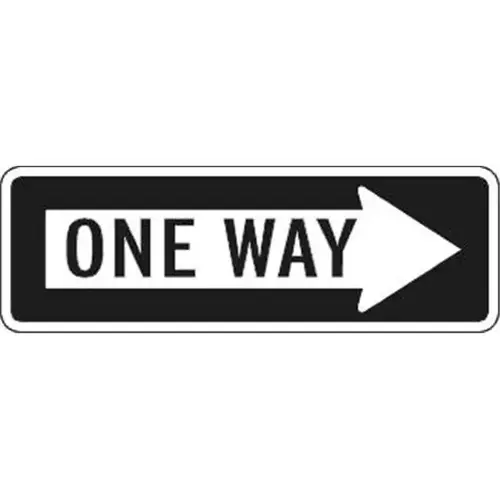 One Way Sign With Right Arrow, High Intensity, 36 X 12 One Way Sign With Right Arrow, High Intensity, 36 X 12