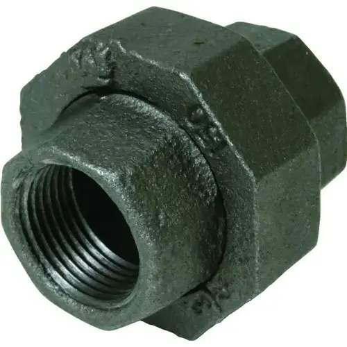Black Malleable Iron Union, 1/2 X 1/2" Black Malleable Iron Union, 1/2 X 1/2"