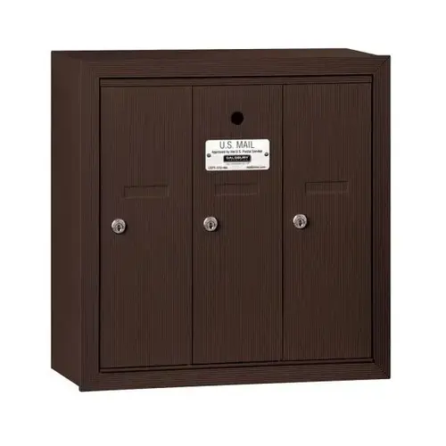 Bronze-Vertical Mailbox- Surface Mounted -3 Doors Bronze-Vertical Mailbox- Surface Mounted -3 Doors