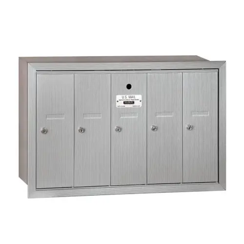 Aluminum-Vertical Mailbox- Recessed Mounted -5 Doors Aluminum-Vertical Mailbox- Recessed Mounted -5 Doors
