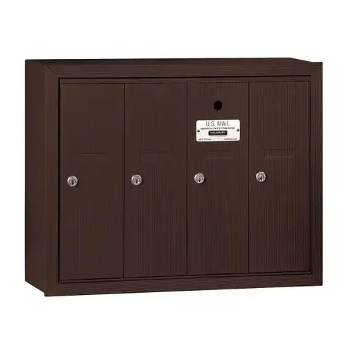Bronze-Vertical Mailbox- Surface Mounted -4 Doors Bronze-Vertical Mailbox- Surface Mounted -4 Doors