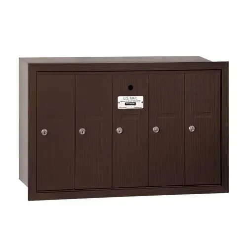 Bronze-Vertical Mailbox- Recessed Mounted -5 Doors Bronze-Vertical Mailbox- Recessed Mounted -5 Doors
