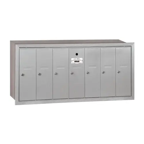 Aluminum-Vertical Mailbox- Recessed Mounted -7 Doors Aluminum-Vertical Mailbox- Recessed Mounted -7 Doors