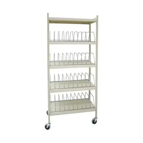 Standard Vertical Open Chart Rack 5 Shelves 40 Binder Capacity Grey Standard Vertical Open Chart Rack 5 Shelves 40 Binder Capacity Grey