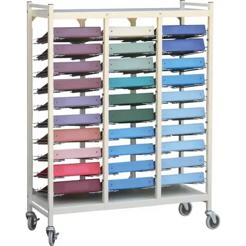 Standard Horizontal Open Chart Rack 40 Chart Capacity Beige Standard Horizontal Open Chart Rack 40 Chart Capacity Beige