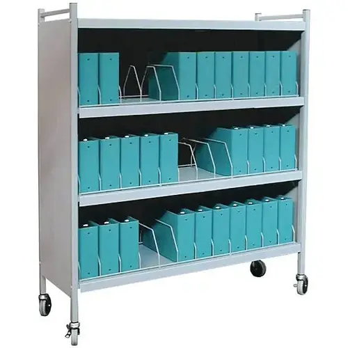 Big Beam Vertical Cabinet Rack 4 Shelves 36 Chart Capacity Beige Big Beam Vertical Cabinet Rack 4 Shelves 36 Chart Capacity Beige