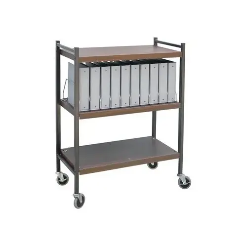 Standard Vertical Open Chart Rack 3 Shelves 15 Binder Capacity Beige Standard Vertical Open Chart Rack 3 Shelves 15 Binder Capacity Beige