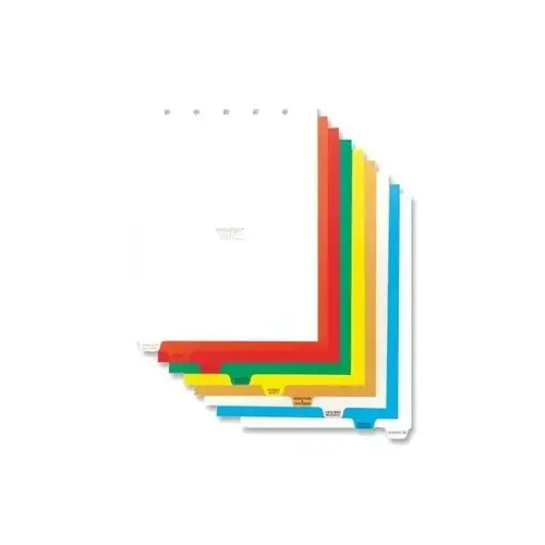 Pre-Printed 5 Hole/9 Tabs Poly File Dividers Pre-Printed 5 Hole/9 Tabs Poly File Dividers