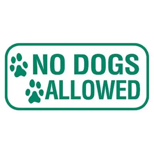 No Dogs Allowed Sign, Non-Reflective, 12 X 6 No Dogs Allowed Sign, Non-Reflective, 12 X 6