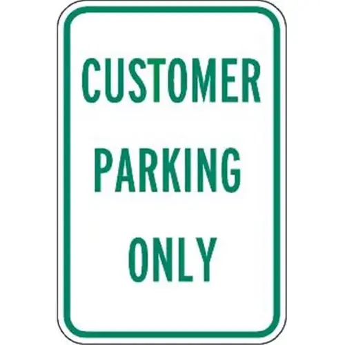 Customer Parking' Sign, Non-Reflective, 12 X 18 Customer Parking' Sign, Non-Reflective, 12 X 18