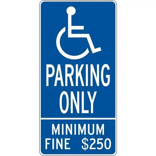 California State Handicapped Parking Sign, Reflective, 12 X 24" California State Handicapped Parking Sign, Reflective, 12 X 24"