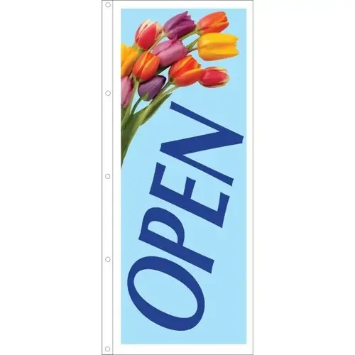 Open Flag, Tulips, 3 ft X 8 ft Open Flag, Tulips, 3 ft X 8 ft