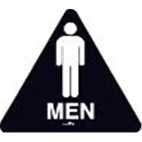 Men Restroom Interior Braille Sign, California Code, Black, 11" X 9-3/4" Men Restroom Interior Braille Sign, California Code, Black, 11" X 9-3/4"