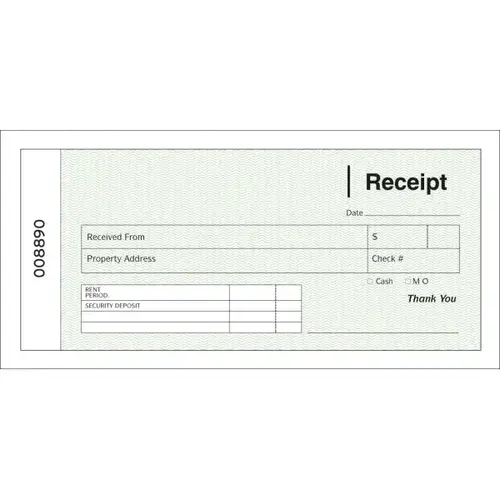 Rent Receipt Book Triplicate Light Green With Imprint Rent Receipt Book Triplicate Light Green With Imprint