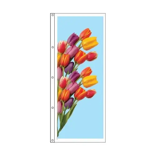 Vertical Flag, Tulips, 3 ft X 8 ft Vertical Flag, Tulips, 3 ft X 8 ft