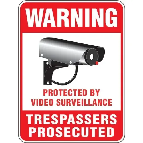 Protected By Video Surveillance Sign, Reflective, 18 X 24 Protected By Video Surveillance Sign, Reflective, 18 X 24