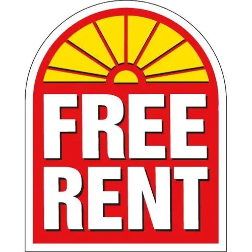 Aluminum Free Rent Window Arched Amenity Sign, 24 X 30 Aluminum Free Rent Window Arched Amenity Sign, 24 X 30