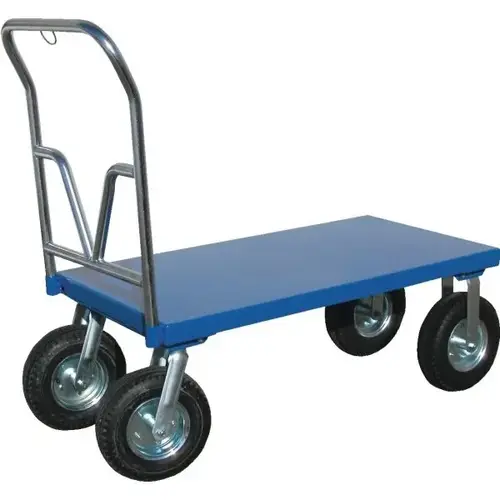 Blue Pneumatic Tire Platform Cart 30 X 60" Blue Pneumatic Tire Platform Cart 30 X 60"