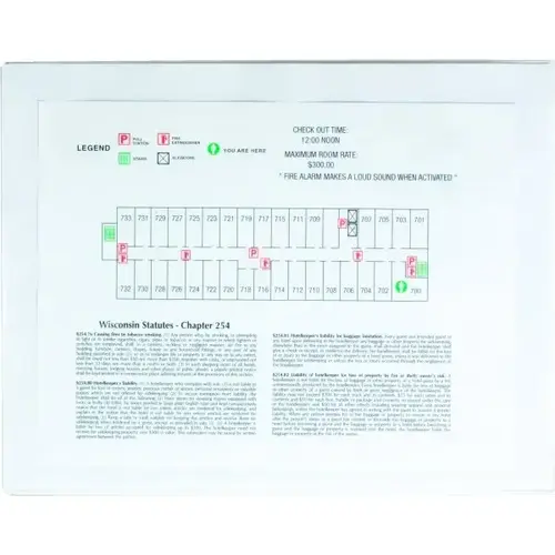 Evacuation Sign Holder Plastic 8-1/2 X 11" - pack of 10 Evacuation Sign Holder Plastic 8-1/2 X 11" - pack of 10