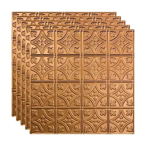 2 ftX2 ft Traditional #1 Lay Ceiling Panel, Polished Copper - pack of 5 2 ftX2 ft Traditional #1 Lay Ceiling Panel, Polished Copper - pack of 5