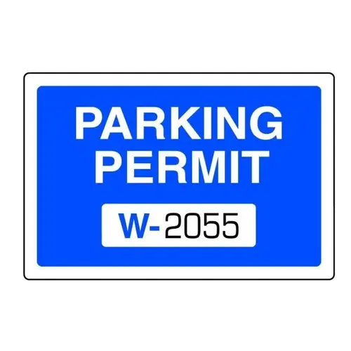 Parking Permit Static Cling, Blue, 3 X 2 - pack of 100 Parking Permit Static Cling, Blue, 3 X 2 - pack of 100