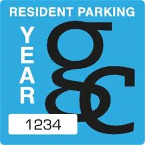 Custom Parking Permit Bumper Stickers, 3 X 3 - pack of 100 Custom Parking Permit Bumper Stickers, 3 X 3 - pack of 100
