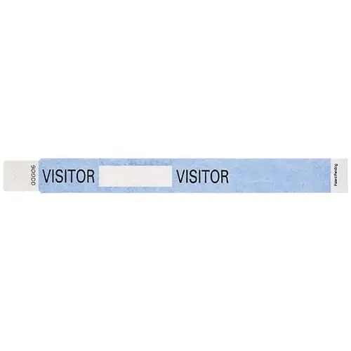 Tyvek Visitor Wristband 10"X1" Blue - pack of 500 Tyvek Visitor Wristband 10"X1" Blue - pack of 500