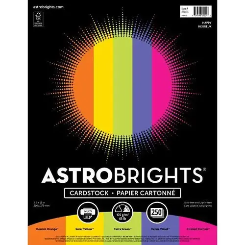 Happy Colors Cardstock 8.5"X11" 65 Lb Basis Weight - pack of 250 Happy Colors Cardstock 8.5"X11" 65 Lb Basis Weight - pack of 250