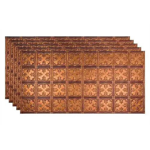 2 ftX4 ft Traditional #10 Glue Up Ceiling Panel, Antique Bronze - pack of 5 2 ftX4 ft Traditional #10 Glue Up Ceiling Panel, Antique Bronze - pack of 5