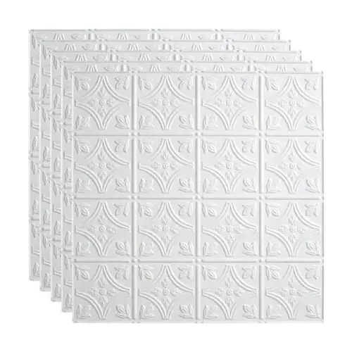 2 ftX2 ft Traditional #1 Lay Ceiling Panel, Matte White - pack of 5 2 ftX2 ft Traditional #1 Lay Ceiling Panel, Matte White - pack of 5