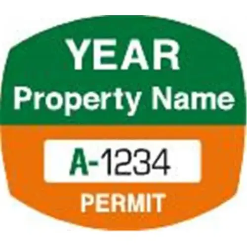 Custom Parking Permit Static Cling, 2 X 1-3/4 - pack of 100 Custom Parking Permit Static Cling, 2 X 1-3/4 - pack of 100
