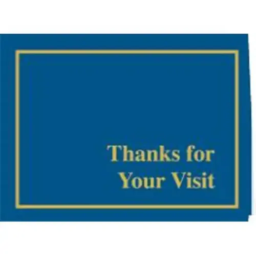 Personalized Cards, Thank For Visit/foil Design Envelope Imprint - pack of 100 Personalized Cards, Thank For Visit/foil Design Envelope Imprint - pack of 100