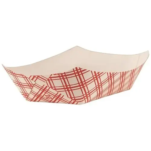 Food Tray 2lb Red Plaid 4 / 250 Cs - pack of 1000 Food Tray 2lb Red Plaid 4 / 250 Cs - pack of 1000
