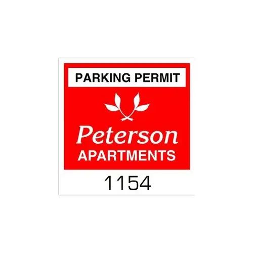 Parking Permit Bumper Stickers, 2 X 2 - pack of 100 Parking Permit Bumper Stickers, 2 X 2 - pack of 100