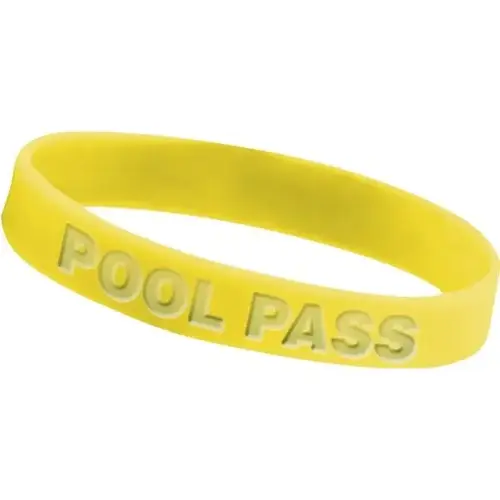 Custom Pool Pass Bracelet, Yellow, Youth - pack of 100 Custom Pool Pass Bracelet, Yellow, Youth - pack of 100