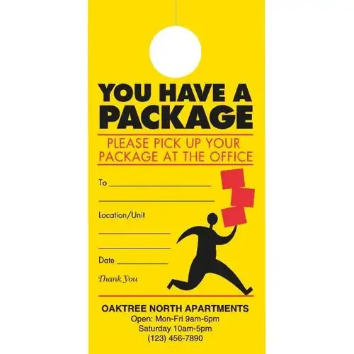 One Sided You Have A Package Door Tags - pack of 50 One Sided You Have A Package Door Tags - pack of 50