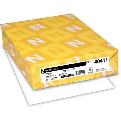 Exact Index Cardstock 8.5"X11" 110 Lb Basis Weight - pack of 250 Exact Index Cardstock 8.5"X11" 110 Lb Basis Weight - pack of 250