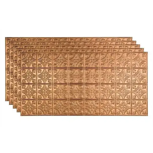 2 ftX4 ft Traditional #1 Glue Up Ceiling Panel, Polished Copper - pack of 5 2 ftX4 ft Traditional #1 Glue Up Ceiling Panel, Polished Copper - pack of 5