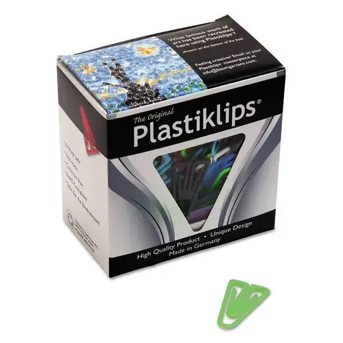 Plastiklips Paper Clips Large Smooth Assorted Colors - pack of 200 Plastiklips Paper Clips Large Smooth Assorted Colors - pack of 200