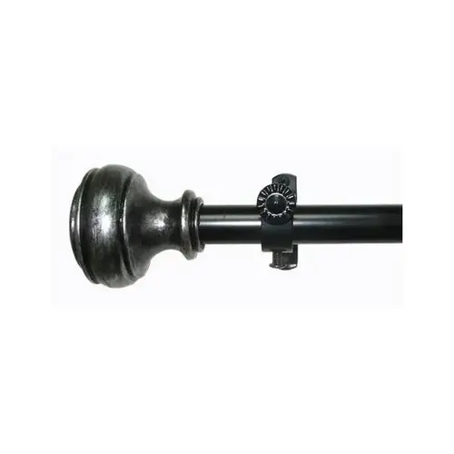 Buono Ii Decorative Rod And Finial Bradford 48 To 86" Antique Silver - pack of 6 Buono Ii Decorative Rod And Finial Bradford 48 To 86" Antique Silver - pack of 6