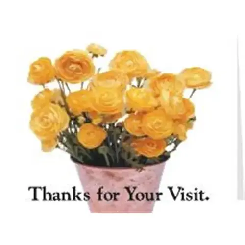Personalized Cards, Thanks Visit/flowers Design Envelope Imprint - pack of 50 Personalized Cards, Thanks Visit/flowers Design Envelope Imprint - pack of 50