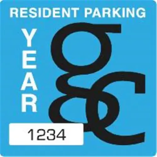 Custom Parking Permit Static Cling, 3 X 3 - pack of 100 Custom Parking Permit Static Cling, 3 X 3 - pack of 100