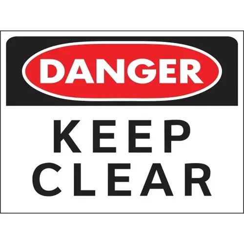 "Danger Keep Clear" Sign, Polystyrene, 24 X 18" - pack of 5 "Danger Keep Clear" Sign, Polystyrene, 24 X 18" - pack of 5