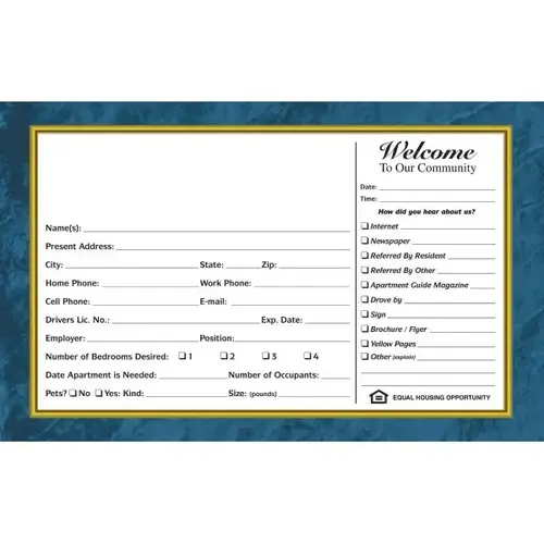 Personalized Guest Cards, Marble Design, Blue, 8 X 5" - pack of 100 Personalized Guest Cards, Marble Design, Blue, 8 X 5" - pack of 100