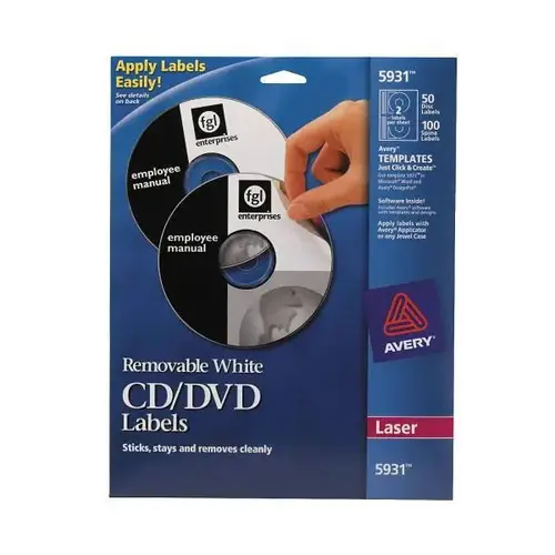 Laser Cd Labels Matte White - pack of 50 Laser Cd Labels Matte White - pack of 50