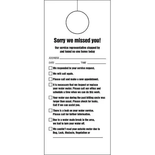 Door Knob Cards-Miscellaneous Service - pack of 100 Door Knob Cards-Miscellaneous Service - pack of 100