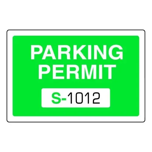 Parking Permit Window Stickers, Green, 3 X 2 - pack of 100 Parking Permit Window Stickers, Green, 3 X 2 - pack of 100
