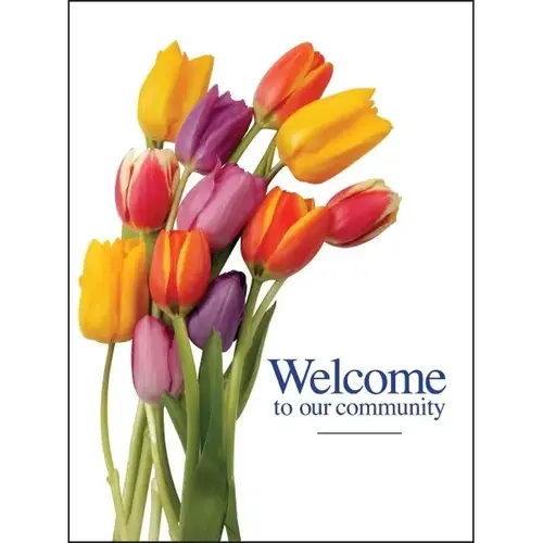 Personalized Welcome Folders, Tulips Design - pack of 100 Personalized Welcome Folders, Tulips Design - pack of 100
