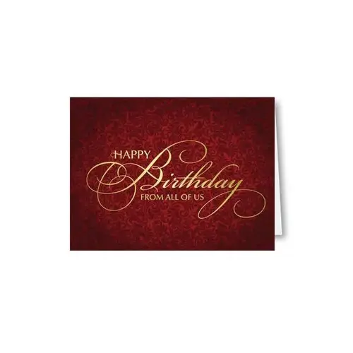 Personalized Card Elegant Birthday Design No Envelope Imprint - pack of 50 Personalized Card Elegant Birthday Design No Envelope Imprint - pack of 50
